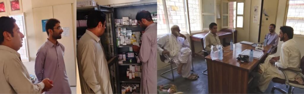 Gwadar: District Health Officer Dr Yasir Tahir BHU Nigor Sharif ka daura kar ke Sehat ki sahuliyat aur tibbi khidmat ka jaiza le rahe hain