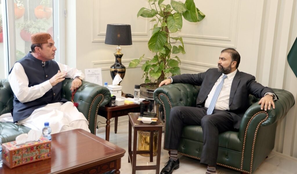 وزیر اعلیٰ بلوچستان میر سرفراز بگٹی سے اسپیکر صوبائی اسمبلی عبدالخالق خان اچکزئی ملاقات کر رہے ہیں