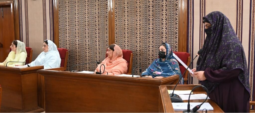 Soobai mushir taraqqi-e-niswan Dr Rubaba Khan Buledi assembly ijlas mein Code of Criminal Procedure 1898 (Balochistan tarmeemi) masvada-e-qanoon pesh kar rahi hain