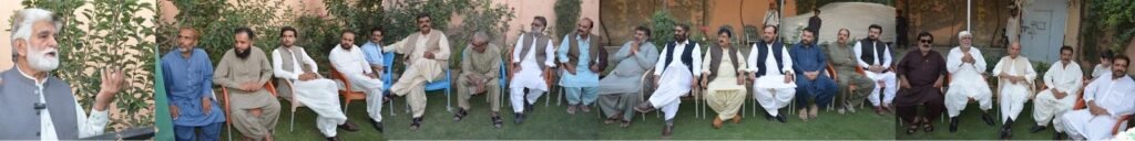 پاکستان مسلم لیگ (ن) کے سینئر رہنما صوبائی مشیر ماحولیات و موسمیاتی تبدیلی نسیم الرحمن خان ملاخیل 79 جشنِ آزادی کی مناسبت سے منعقدہ تقریب سے خطاب کر رہے ہیں