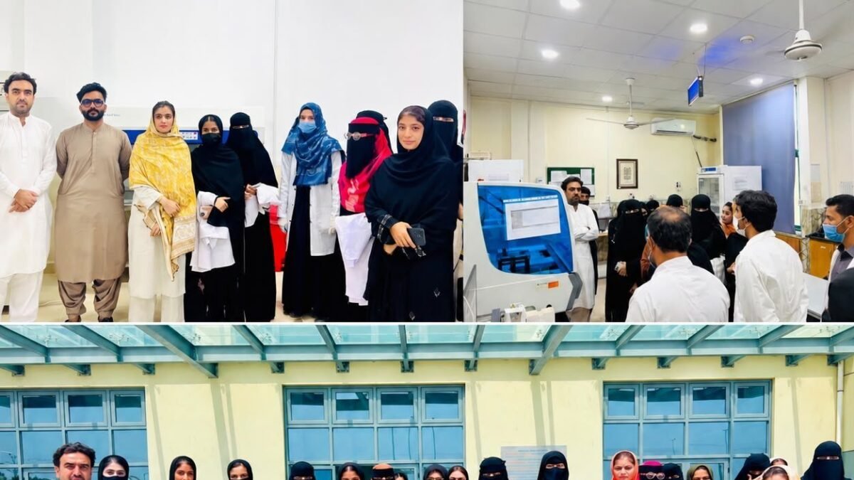 جامعہ گوادر کے کیمسٹری کے طلبہ کا انڈس ہسپتال گوادر کا مطالعاتی دورہ، کلینیکل لیبارٹری کی عملی آگاہی