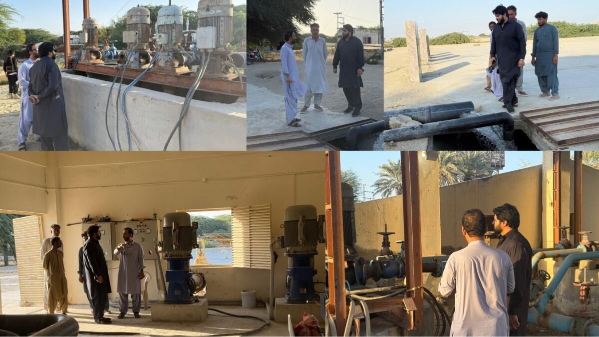اے سی گوادر رومیل نعیم جان کا پبلک ہیلتھ انجینئرنگ کے پمپنگ اسٹیشنز کا دورہ، پانی کی بلاتعطل فراہمی کی ہدایت