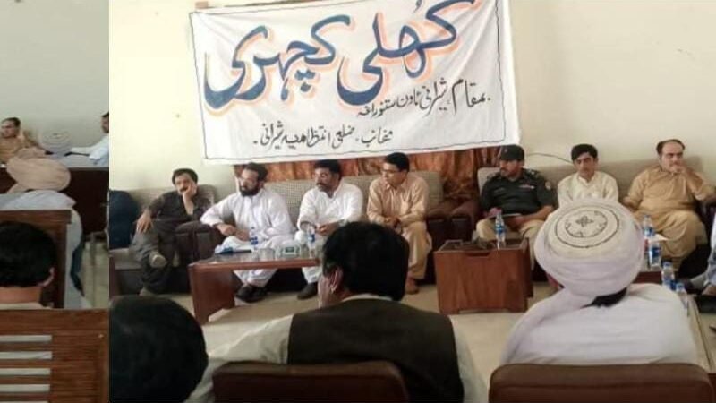 شیرانی ٹاؤن میں کھلی کچہری، ایڈیشنل ڈپٹی کمشنر عبدالستار شیرانی کی عوامی مسائل کے فوری حل کی ہدایت