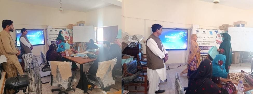 Ormara: Zilai officer Taleem male Gwadar Abdul Wahab Majeed Government Girls High School Ormara mein Teachers Training Centre ka daura o tarbiyati sargarmiyon ka jaiza le rahe hain