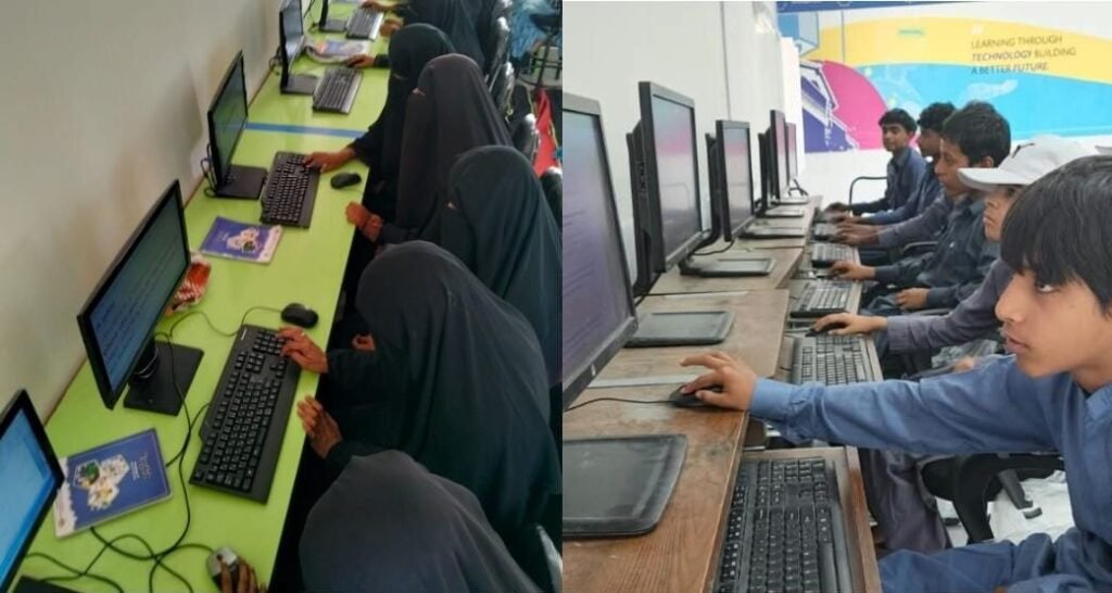 Gwadar: Soobai hukumat ki taleem dost policy ke tahat skill development aur middle level accelerated learning program center mein talba o talibat computer seekh rahe hain