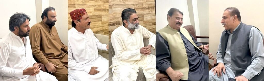 صوبائی وزیر مواصلات و تعمیرات میر سلیم احمد کھوسہ سے ان کے دفتر میں مختلف وفود ملاقات کر رہے ہیں