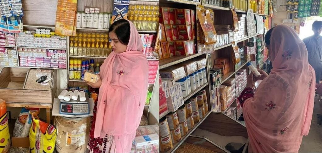 اورماڑہ: اسسٹنٹ کمشنر ڈاکٹر ماہ نور برکت اشیائے خورونوش سمیت مختلف اشیاء کا معائنہ کر رہی ہیں