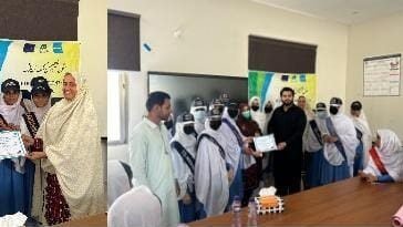 گوادر: اسسٹنٹ کمشنر رومیل نعیم جان کا گرلز ہائر سیکنڈری اسکول میں چیمپئن کلب کے تربیتی سیشن کا جائزہ