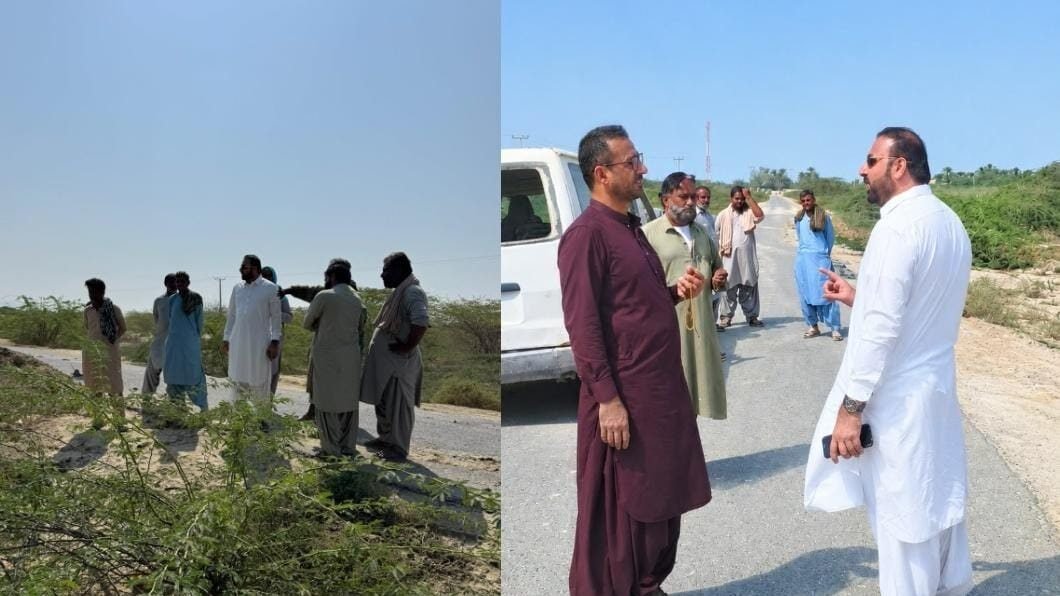 جیوانی کو پانی کی فراہمی متاثر: چیئرمین ضلع کونسل شئے مختار کا نگور شریف میں ٹوٹی پائپ لائن کا معائنہ