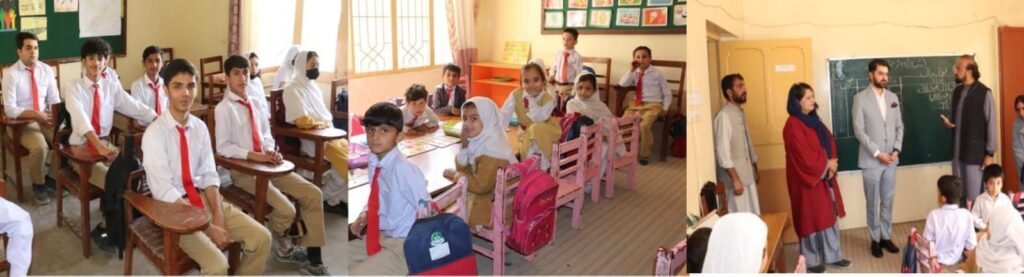 ڈپٹی کمشنر کوئٹہ مہراللہ بادینی ادارے برائے خصوصی بچوں کے دورے کے موقع پر مختلف کلاس رومز کا معائنہ کر رہے ہیں۔